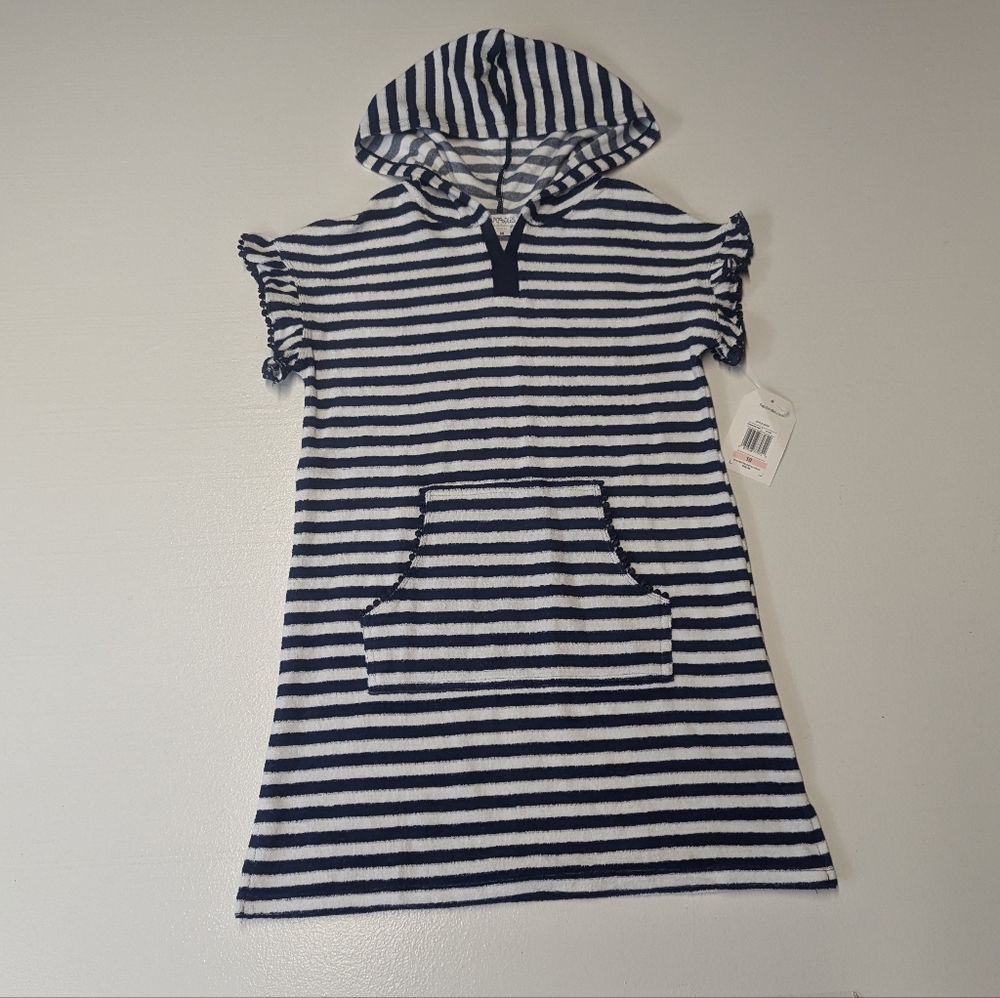 NWT Flapdoodles Size 10 Terrycloth Hooded Dress/Cover-up